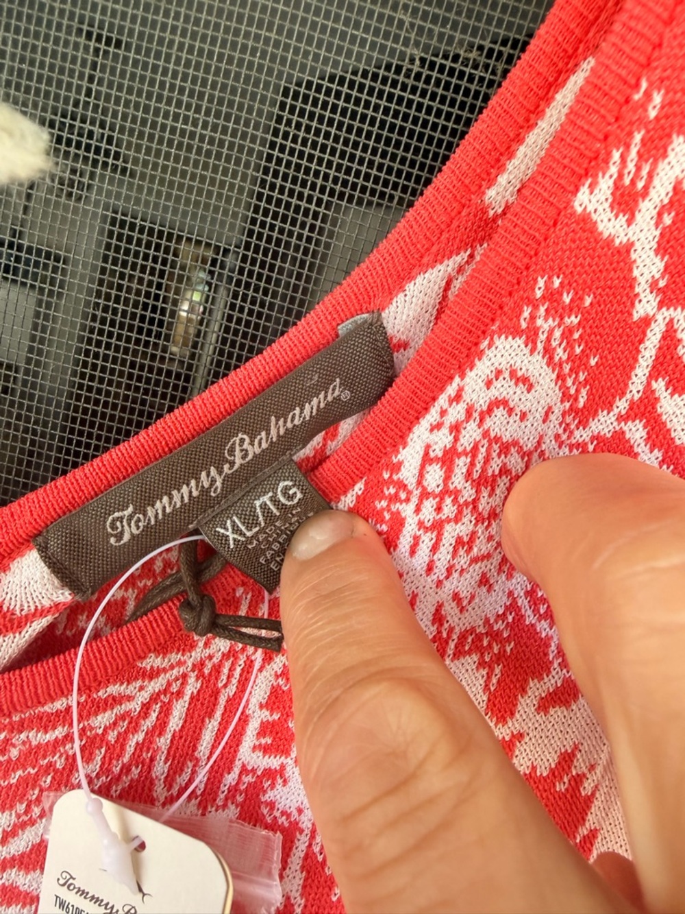 Tommy Bahama Red & White Tropical Print Maxi Dress - Picture 3 of 10